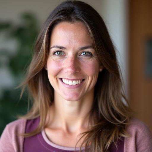 Headshot of Aoife Ní Cheallaigh, a friendly yoga teacher