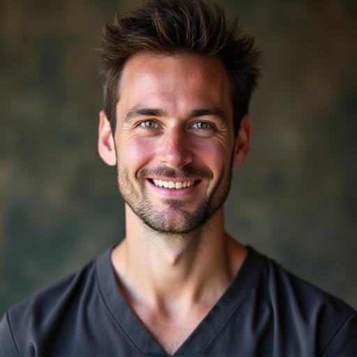 Headshot of Cormac Ó Súilleabháin, a calm yoga teacher